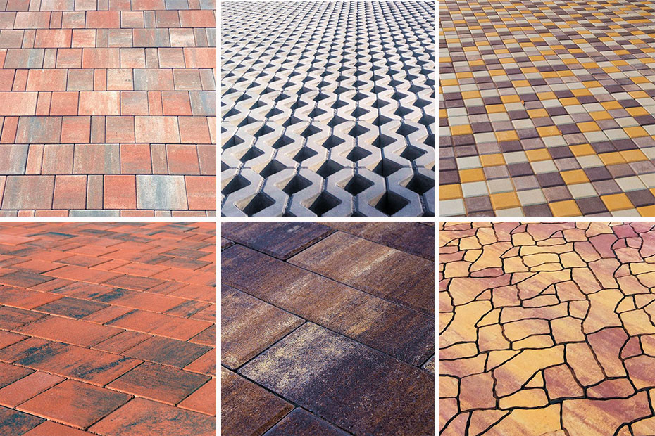 Тротуарная плитка Мозаика: варианты укладки